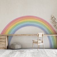 Regenbogen Pastell Wandtattoo, Wandtattoo Kinderzimmer, Baby, Baby Shower Dekoration, Geschenk von RainbowWallDecal