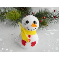 Weihnachtsschmuck - Weihnachtsschneemann-Ornament Filz-Schneemann-Ornament Weihnachtsdekoration Filz-Advent Aus Filz von Rainbowsmileshop