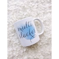 Multislacker Kaffeebecher. Kaffeebecher Mit Spruch. Bff Geschenk. Kollegen Geschenk Für Sie. Weihnachtsgeschenk. Wichtelgeschenk von RaincityPrints