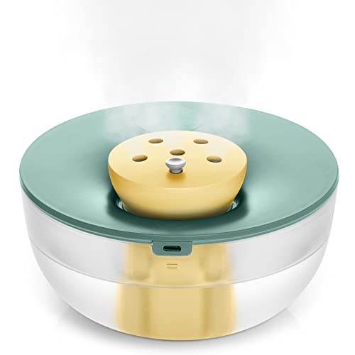 Rainpal Mini Air Luftbefeuchter, 20dB super leiser kühler Nebel Luftbefeuchter für Babys, 1,2-Liter-USB-Luftbefeuchter mit Diffusor für ätherische Öle, Wasserloses Auto-Off(Gelb) von Rainpal