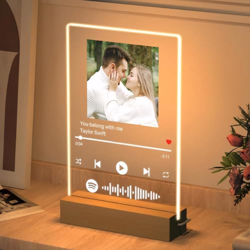 Rainsar Personalisierte Geschenke, Spotify Glas Personalisiert, Song Cover Glas Bild mit Foto, Personalisierter Fotorahmen mit Scannbar QR Code, Personalisierte Geschenke Frauen Männer Weihnachten Rainsar Personalisierte Geschenke, Spotify Glas Personalisiert, Song Cover Glas Bild mit Foto, Personalisierter Fotorahmen mit Scannbar QR Code, Personalisierte Geschenke Frauen Männer Weihnachten von Rainsar