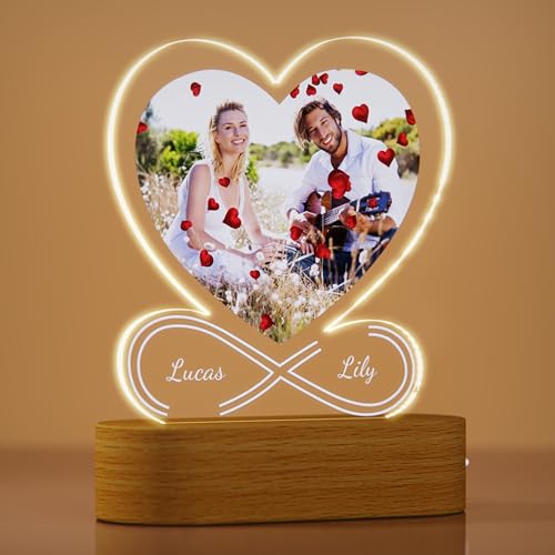 Rainsar Personalisierte Geschenke mit Bild, Personalisierte Herzförmig Bilderrahmen, Dekorationsartikel für Möbel, Geschenke zum Jubiläum, Geburtstag, Freundin, Freund, Weihnachten. Rainsar Personalisierte Geschenke mit Bild, Personalisierte Herzförmig Bilderrahmen, Dekorationsartikel für Möbel, Geschenke zum Jubiläum, Geburtstag, Freundin, Freund, Weihnachten. von Rainsar