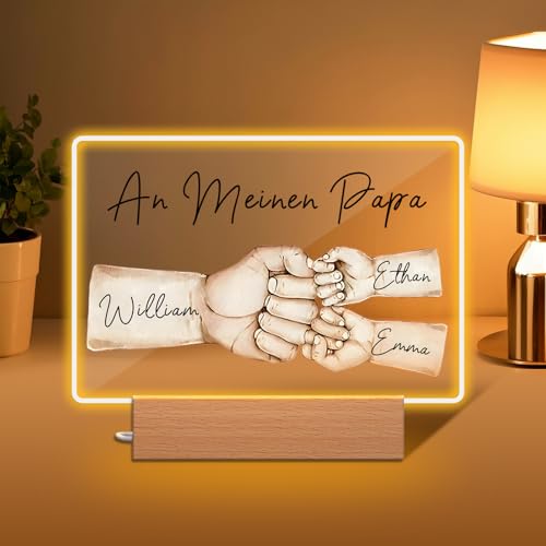 Rainsar Personalisiertes Vatertagsgeschenk für Papa, Individueller Fotorahmen mit Fäusten & Namen, Acryl Papa-Faustgruß Geschenk, Geschenkidee für Geburtstage & Papa-Tag, Fotogeschenke für Familien Rainsar Personalisiertes Vatertagsgeschenk für Papa, Individueller Fotorahmen mit Fäusten & Namen, Acryl Papa-Faustgruß Geschenk, Geschenkidee für Geburtstage & Papa-Tag, Fotogeschenke für Familien von Rainsar