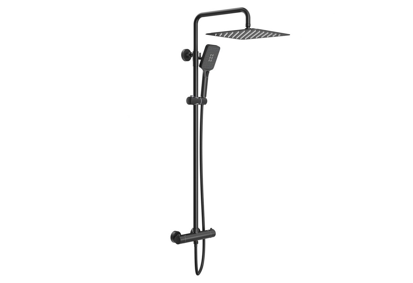 Rainsworth Duschsystem 3 Funktionen Duschsystem, Höhe 126 cm, Set, eckig Regenduschset mit Kopfbrause 20x20cm für Badezimmer, Chrom Rainsworth Duschsystem 3 Funktionen Duschsystem, Höhe 126 cm, Set, eckig Regenduschset mit Kopfbrause 20x20cm für Badezimmer, Chrom von Rainsworth