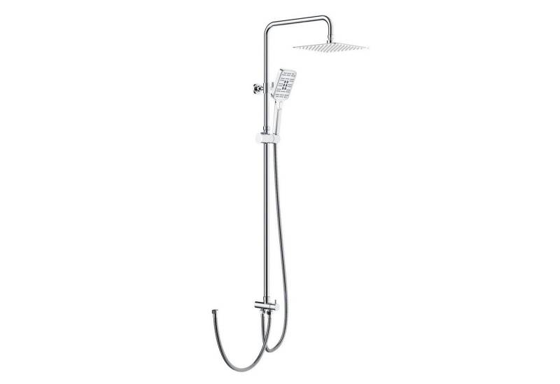 Rainsworth Duschsystem mit Armatur, mit Ablage, 25 X 25 cm Rund Regendusche, 3 Strahlart(en), Regendusche mit Armatur aus Messing, 25cm Regendusche von Rainsworth
