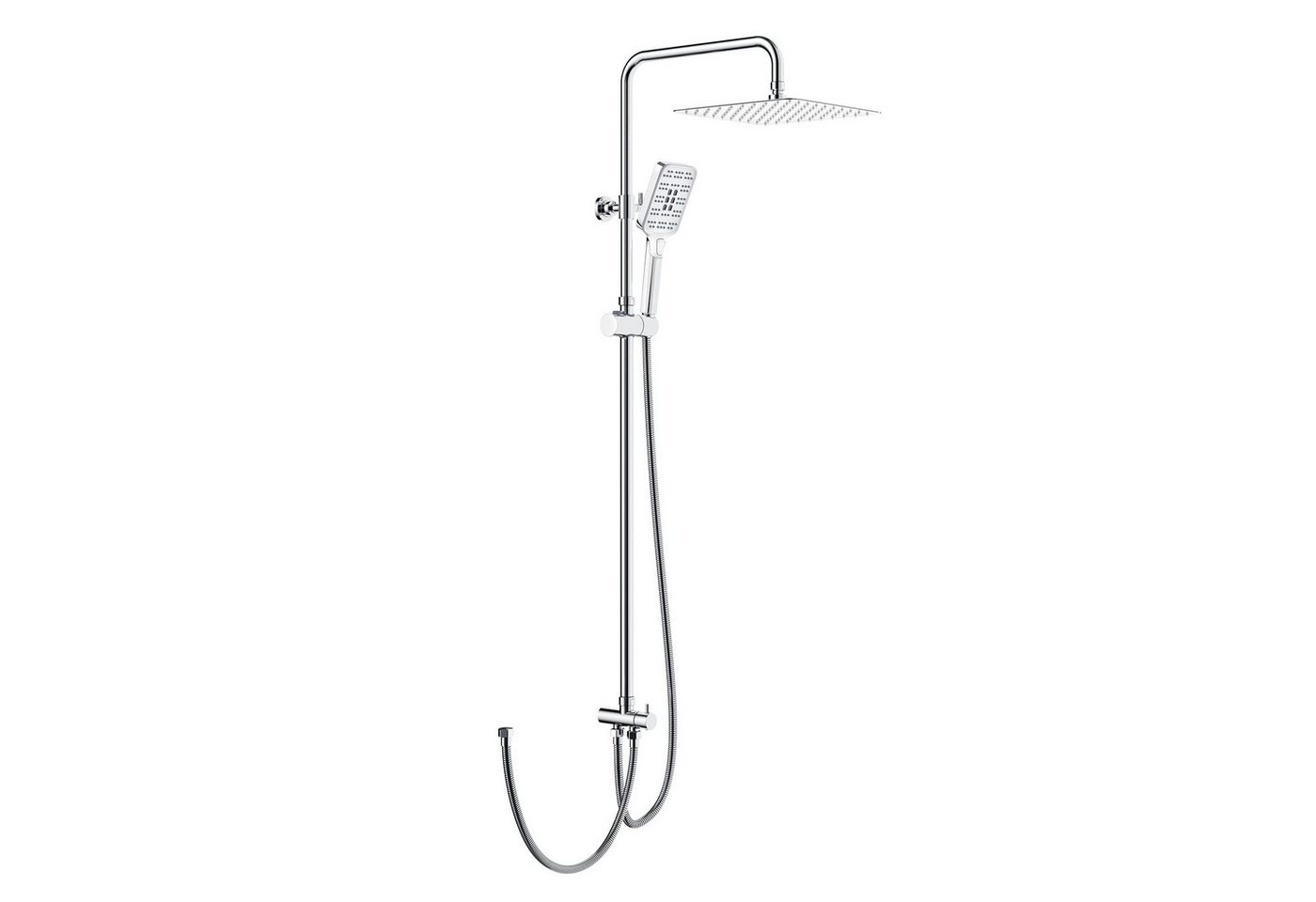 Rainsworth Duschsystem mit Armatur, mit Ablage, 25 X 25 cm Rund Regendusche, 3 Strahlart(en), Regendusche mit Armatur aus Messing, 25cm Regendusche von Rainsworth