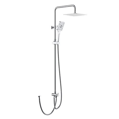 Rainsworth Duschsystem ohne Armatur Chrom- 30 * 30 cm Quadratisch Regendusch Dusche Set, Duschgarnitur mit Umsteller, 3 Strahlarten Handbrause Rainsworth Duschsystem ohne Armatur Chrom- 30 * 30 cm Quadratisch Regendusch Dusche Set, Duschgarnitur mit Umsteller, 3 Strahlarten Handbrause von Rainsworth