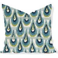 Kissenbezüge - Navy Indigo Natural Ikat Modern Alle Größen 16x16 18x18 Throw Toss Akzentkissen von RainyDayDivineLLC