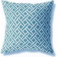 Outdoor-Kissen Oder Indoor Custom Cover - Blue Teal Peacock Tieffluss Designer Modern Mehrere Größen 18 X 18, 16X16, 20X20 von RainyDayDivineLLC