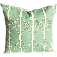 Outdoor Kissen Oder Innen Nach Maß - Spa Mist Mineral Aqua Blau Hell Surf Braun Taupe Beige Khaki Tan Modern Geometrisch 18x18, 16x16 von RainyDayDivineLLC