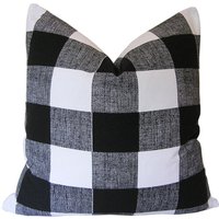Outdoor Kissenbezüge - Buffalo Check Plaid Benutzerdefinierte Schwarz Rot Blau Grau Alle Größen 16x16 18x18 Throw Toss Accent Pillow Home Coastal von RainyDayDivineLLC