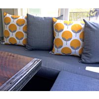 Outdoor Kissenbezüge Oder Indoor Custom - Zitrus Gelb Senf Weiß Alle Größen 16x16 18x18 -Sham Toss Throw Accent Modern Geo Ikat Patio von RainyDayDivineLLC