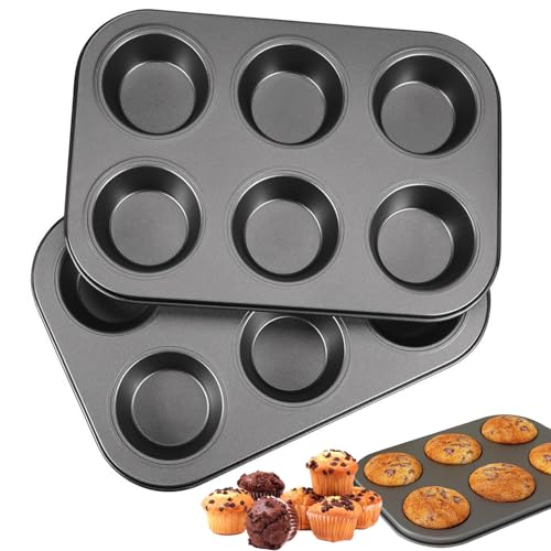 2 Stück Muffinform Blech groß muffinformen,26 x 18 x 3cm Antihaftbeschichtetes Muffins Backform,Kohlenstoffstahl Muffin Backblech,Waschbar Muffinblech, muffin form für Cupcakes, Brownies, Kuchen 2 Stück Muffinform Blech groß muffinformen,26 x 18 x 3cm Antihaftbeschichtetes Muffins Backform,Kohlenstoffstahl Muffin Backblech,Waschbar Muffinblech, muffin form für Cupcakes, Brownies, Kuchen von Rairsky