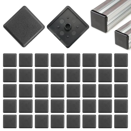 40 Stück Endkappen Aluprofil 30x30, Aluminium-Profil-Abdeckkappen, Schutzhülle aus Kunststoff für Aluminiumprofile für 3030 EuropäIsche Norm Industriealuminiumprofile Profil Abdeckkappe Schwarz von Rairsky