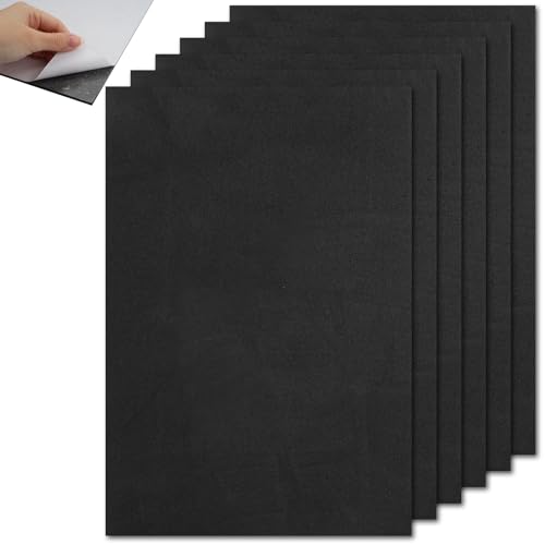 6 Stück Selbstklebende Schaumstoffplatte Schwarz,20cm x 30cm Moosgummi Polster mit Kleberücken,Eva Schaumstoff Selbstklebend Platten,rutschfeste Schaumstoffmatte,für Möbel DIY-Projekte Verzierung von Rairsky