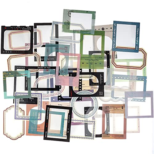 Rairsky 60 Stück Scrapbooking Sticker PET Transparentes Scrapbook Papier Selbstklebend Vintage Sticker Verschiedene Rahmen Journal Sticker Set Vintage für DIY Kunst Alte Zeiten, Briefumschläge Rairsky 60 Stück Scrapbooking Sticker PET Transparentes Scrapbook Papier Selbstklebend Vintage Sticker Verschiedene Rahmen Journal Sticker Set Vintage für DIY Kunst Alte Zeiten, Briefumschläge von Rairsky