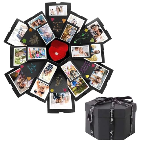 Rairsky, Hexagonal Explosion Box DIY Handmade Photo Alben Explosion Gift Box Birthday Box Gift for Boyfriend Rairsky, Hexagonal Explosion Box DIY Handmade Photo Alben Explosion Gift Box Birthday Box Gift for Boyfriend von Rairsky