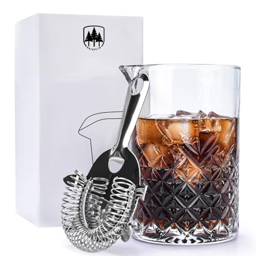 Raisaplin Martini-Cocktail-Rührglas, dicker Boden, mundgeblasene Kristall-Barkeeper-Gläser, perfekt zum Mischen von altmodischen Manhattan-Negroni, 700 ml von Raisaplin