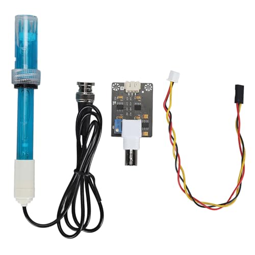 RAIVUG PH-Sensormodul hohe Genauigkeit 0-14 Wert PH-Elektrodensonden-Kit mit Indikator und einfacher Verbindung für den Laborgebrauch von Raiveug