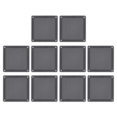 RaiveUg 10pcs 12 cm PC Lüfterstaub Filterschraube Fixierung PVC Computer Fall Filter Abdeckung Grillmagnetrahmen Schwarz für Home Office von Raiveug