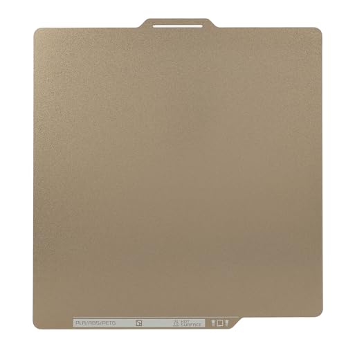 RaiveUg 257 x 257 mm 3D -Drucker Build Platte doppelseitig strukturiertes Pei -Build -Bett für P1P X1C Gold von Raiveug