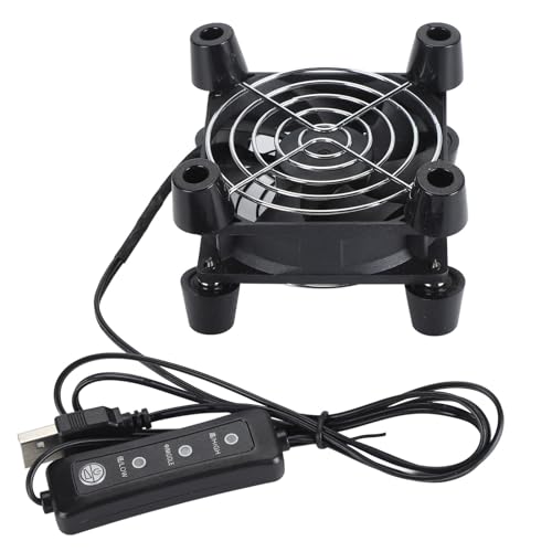 RaiveUg 80 mm ruhiger USB -bürstenloser Kühllüfter 3 Geschwindigkeit für PC Router DVR Schwarz RaiveUg 80 mm ruhiger USB -bürstenloser Kühllüfter 3 Geschwindigkeit für PC Router DVR Schwarz von Raiveug