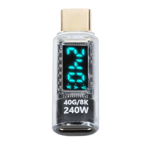 RaiveUg USB C Adapter Power Messer Tester PD 240W 8K 60 Hz 40 GBPS Transfer -Erweiterungsadapter mit digitalem Display RaiveUg USB C Adapter Power Messer Tester PD 240W 8K 60 Hz 40 GBPS Transfer -Erweiterungsadapter mit digitalem Display von Raiveug