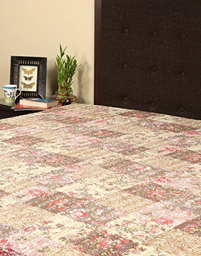 Rajrang kg size - mit Druckmuster - Tagesdecke Baumwolle Beige Fruit Doppelzimmer Bettlaken von RAJRANG BRINGING RAJASTHAN TO YOU