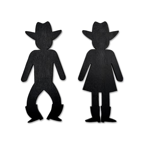Rajukit 2-teiliges Western-Badezimmer-Dekor, rustikales Bauernhaus-Dekor, Holz, Cowboy-Cowgirl, lustiges Cowboy-Schild für WC, WC, Regal Rajukit 2-teiliges Western-Badezimmer-Dekor, rustikales Bauernhaus-Dekor, Holz, Cowboy-Cowgirl, lustiges Cowboy-Schild für WC, WC, Regal von Rajukit