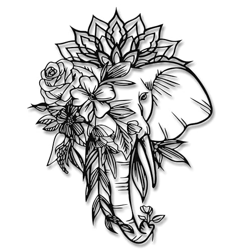 Rajukit Elefant mit Lotus, Metall-Wandkunst, aufwendige Elefanten-Wanddekoration, indisch inspirierte Hindu-Dekoration für Wohnzimmer oder Geschenke Rajukit Elefant mit Lotus, Metall-Wandkunst, aufwendige Elefanten-Wanddekoration, indisch inspirierte Hindu-Dekoration für Wohnzimmer oder Geschenke von Rajukit