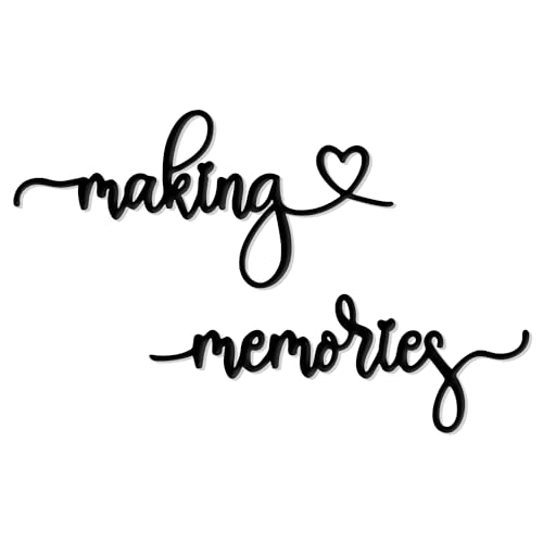 Rajukit Familien-Wanddekoration – Schild mit Aufschrift "Making Memories", rustikaler Metallausschnitt, Kunst für Zuhause, Geschenk für jeden Anlass Rajukit Familien-Wanddekoration – Schild mit Aufschrift "Making Memories", rustikaler Metallausschnitt, Kunst für Zuhause, Geschenk für jeden Anlass von Rajukit