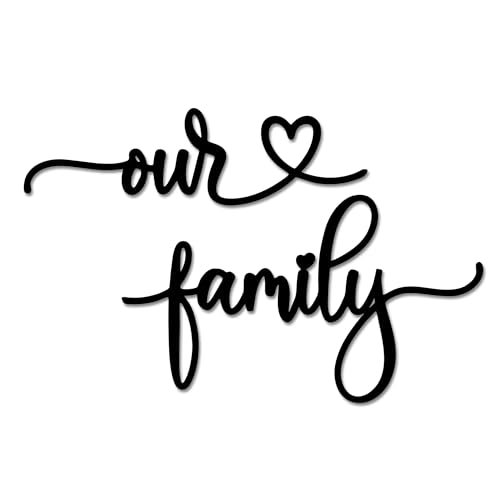 Rajukit Our Family Wanddekoration, Metall-Familienschilder, rustikale Wanddekoration, Dekoration für Schlafzimmer, Wohnzimmer Rajukit Our Family Wanddekoration, Metall-Familienschilder, rustikale Wanddekoration, Dekoration für Schlafzimmer, Wohnzimmer von Rajukit