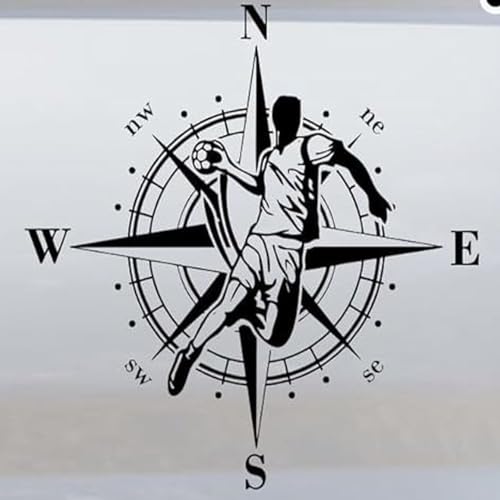 Kompass Handball Aufkleber Sport Ballsport Sticker Sportler Größe&Farbe wählbar von Rakelfix