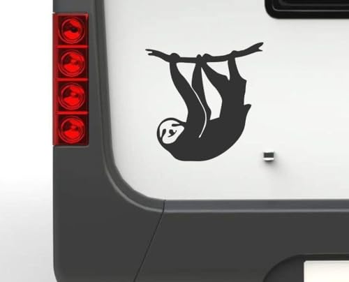 Lustiges Faultier Sloth ca 25cm Hochwertiger Wohnmobil Aufkleber Camper Wohnwagen Womo Mobile von Rakelfix