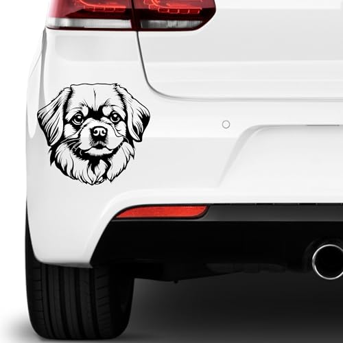 Pekinese Aufkleber Sticker Hunde Hunde Dog Personalisierbar Name,Text,Größe Wunschtext Auto Autoaufkleber Wandtattoo von Rakelfix