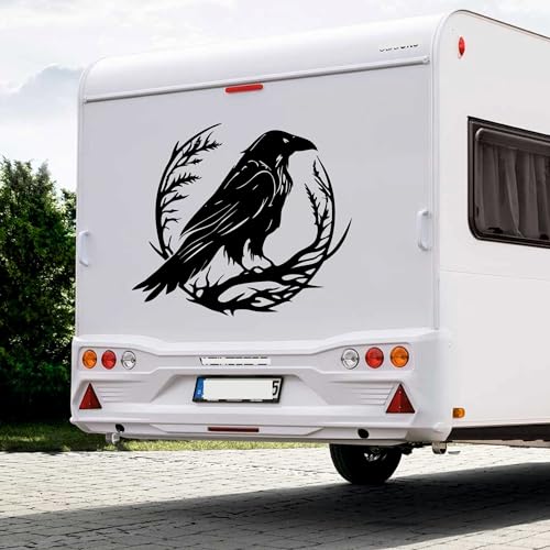 Rabe Wikinger Aufkleber Vikings Nordisch Krähe Sticker Autoaufkleber Raben Raven von Rakelfix