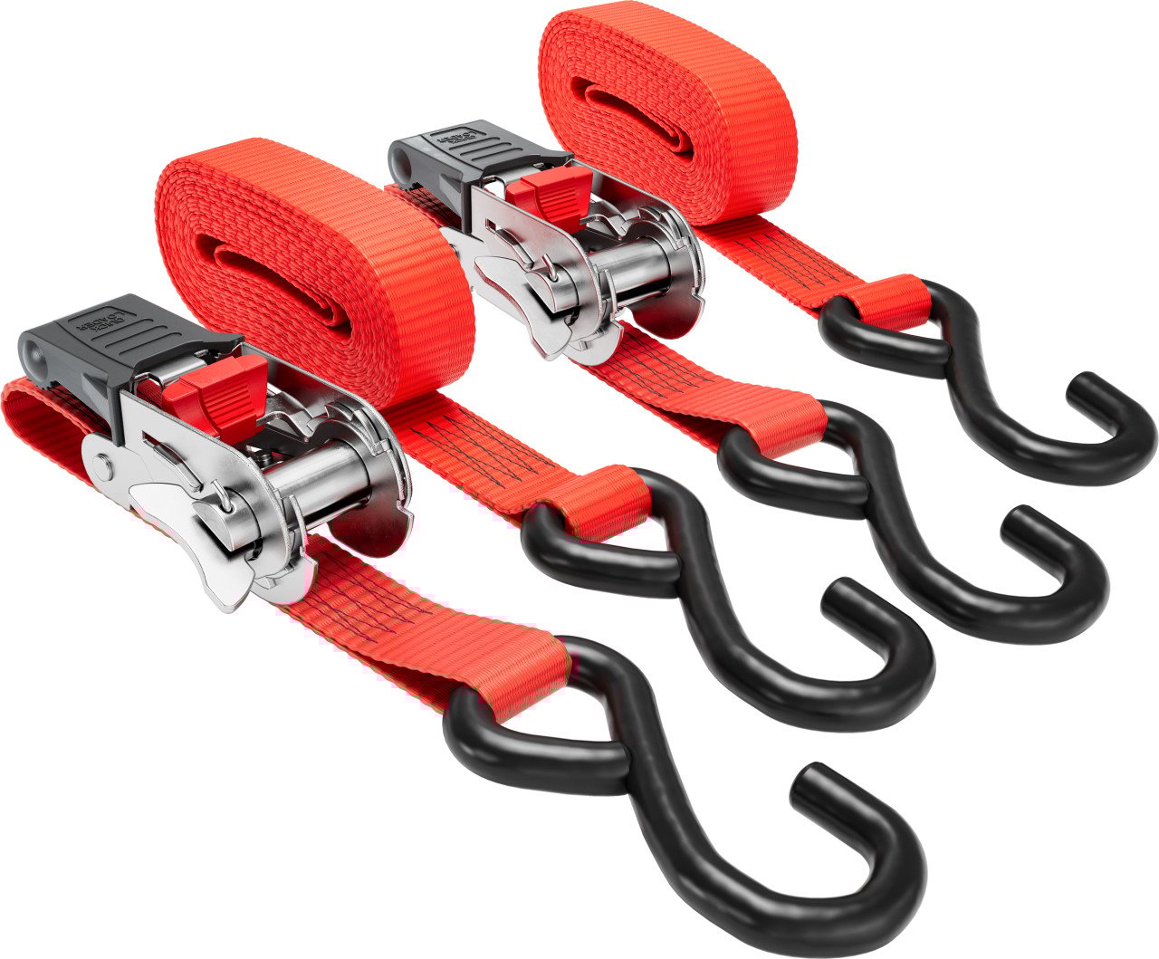 QUICKLOADER® Spanngurt 25 mm x 4,5 m 2 Stück rot von Rakennuskemia