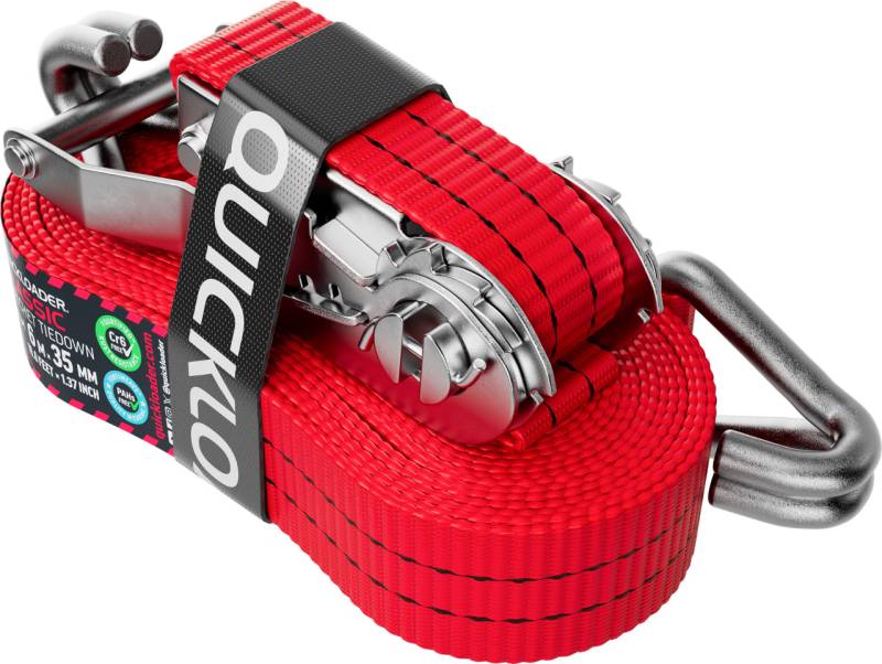 QUICKLOADER® Spanngurt 35 mm x 6 m 1 Stück rot von Rakennuskemia