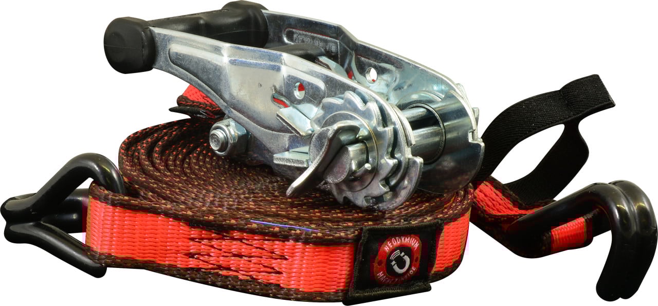 QUICKLOADER® Spanngurt Avantage mit Magnet 25 mm x 5,5 m 1 Stück rot von Rakennuskemia