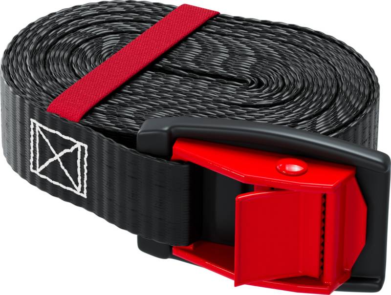 QUICKLOADER® Spanngurt Cambuckle 25 mm x 3 m 1 Stück rot von Rakennuskemia