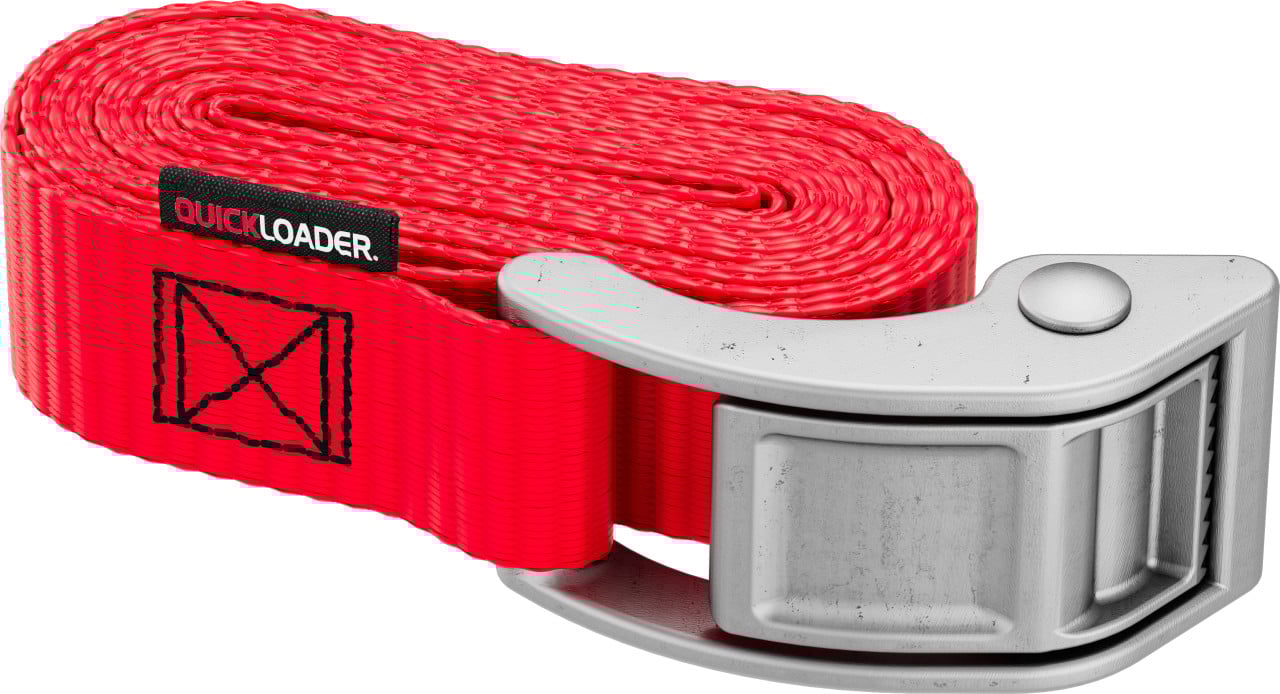 QUICKLOADER® Spanngurt Cambuckle mit Gurtklemme 25 mm x 3 m 1 Stück rot von Rakennuskemia
