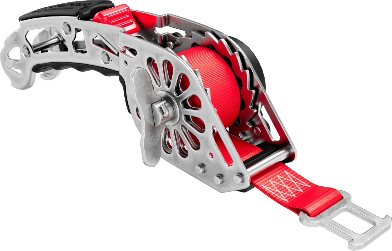 QUICKLOADER® Spanngurt Grip 25 mm x 2,5 m 1 Stück rot von Rakennuskemia