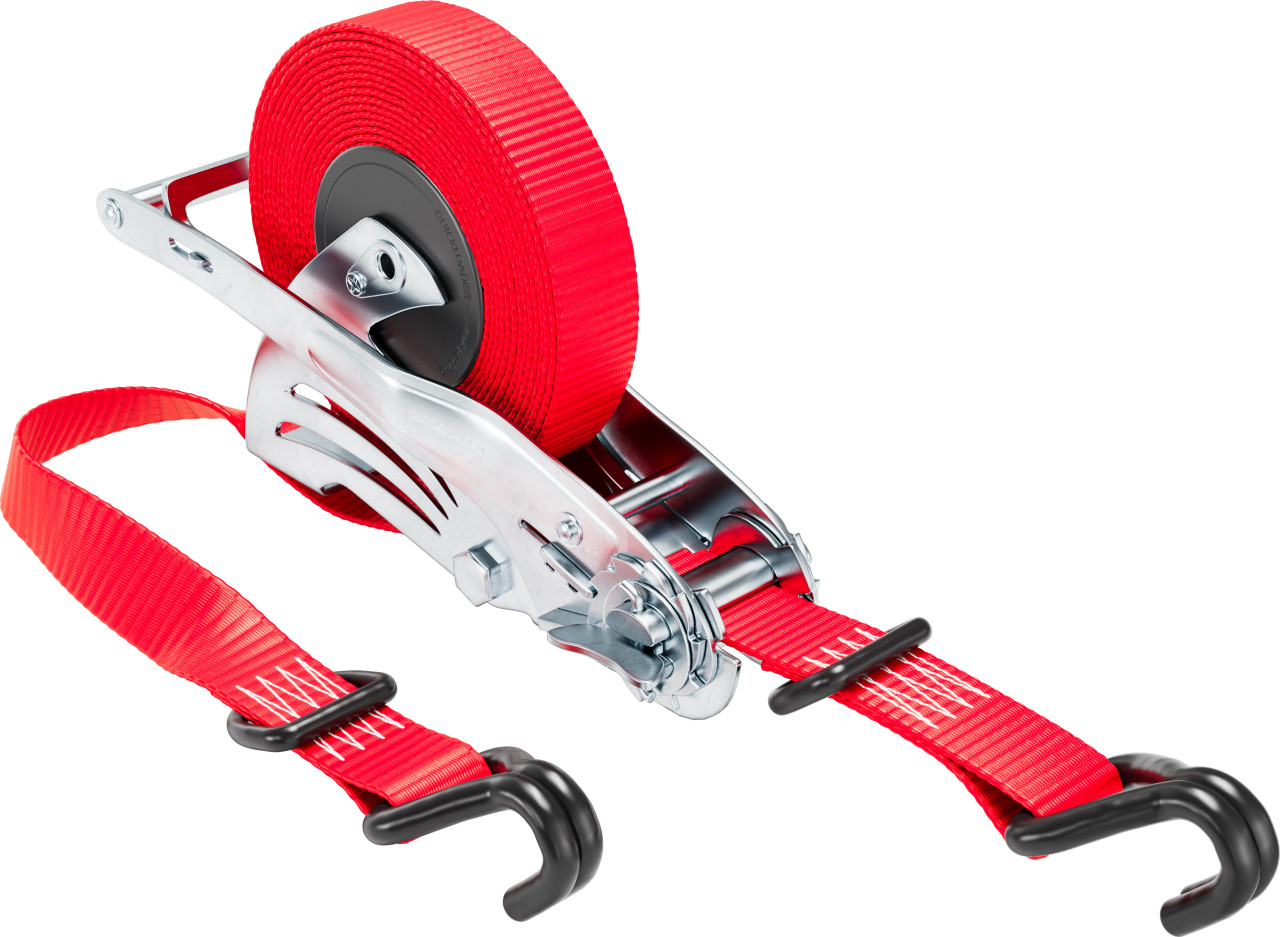 QUICKLOADER® Spanngurt Retractable 25 mm x 4,5 m 1 Stück rot von Rakennuskemia