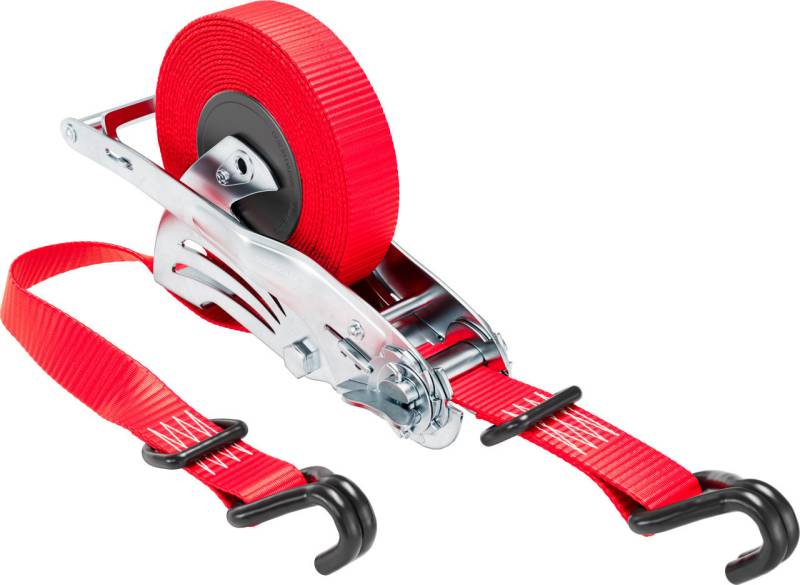 QUICKLOADER® Spanngurt Retractable 25 mm x 4,5 m 1 Stück rot von Rakennuskemia