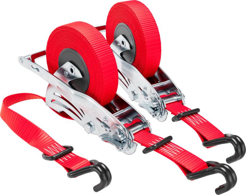 QUICKLOADER® Spanngurt Retractable 25 mm x 4,5 m 2 Stück rot von Rakennuskemia