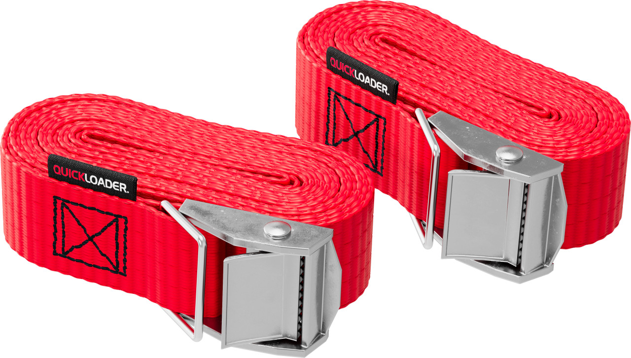 QUICKLOADER®Spanngurt Cambuckle 25 mm x 3 m 2 Stück rot von Rakennuskemia