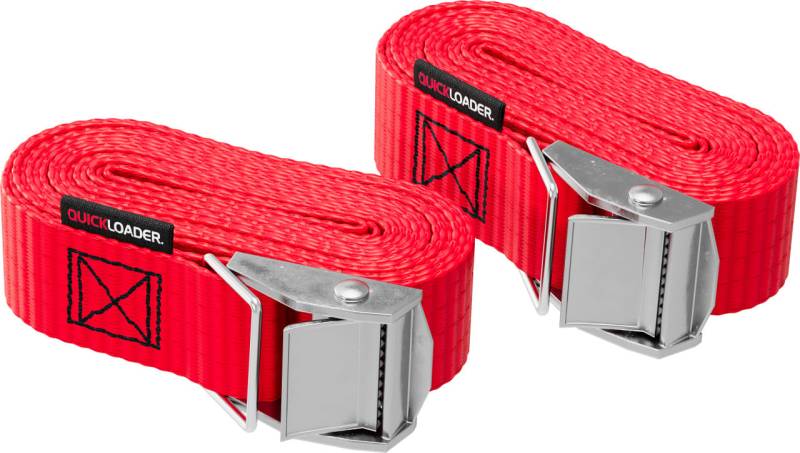 QUICKLOADER®Spanngurt Cambuckle 25 mm x 3 m 2 Stück rot von Rakennuskemia