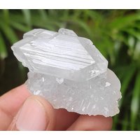 A + Qualität Sehr Schöne Natürliche Doppelte Termination Von Weißer Apophylite Point Mit Apophyllite Druizy Cluster Double Terminated Pointcrystl von RakhamaExportsIN