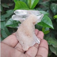 Natürliche Schöne Himalaya-Quarts Seltenes Mineral Super Erstaunliche Bezaubernde Druisy Mit Punkten Sehr Einzigartige Schönheit Des Kristalls von RakhamaExportsIN