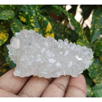 Super Klobiger, Glitzernder, Wunderschöner Natürlicher Weißer Apophyllit, Der Auf Calcit-Kristall Wächst. Super-Mineral-Kristall von RakhamaExportsIN